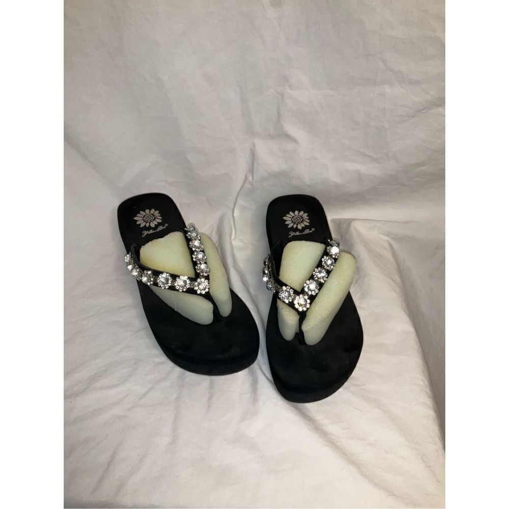Yellow box flip flops size 6.5
